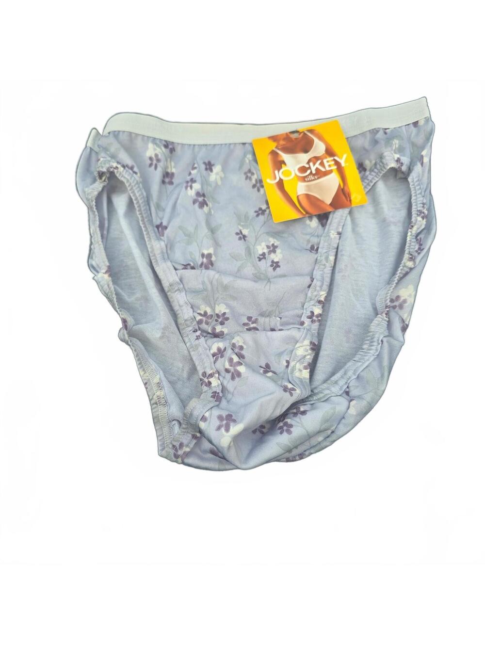 Vintage Womens Jockey Silks Full Hi Cut Briefs Panties 1999 Floral 6 M NEW
